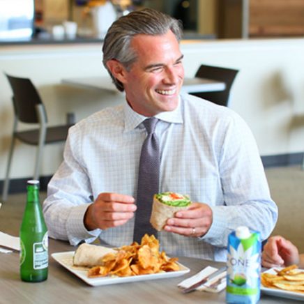 guest enjoying lunch