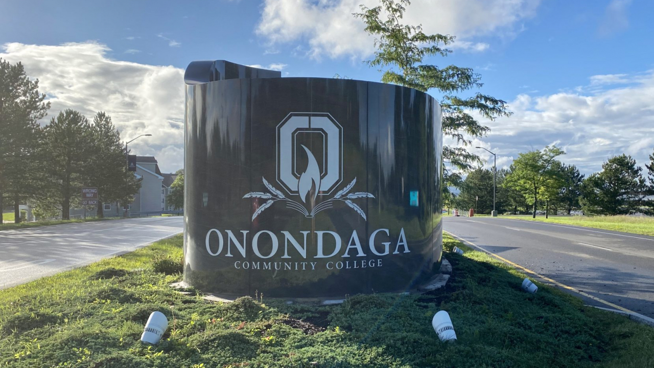 front display sign for Onondaga Community College