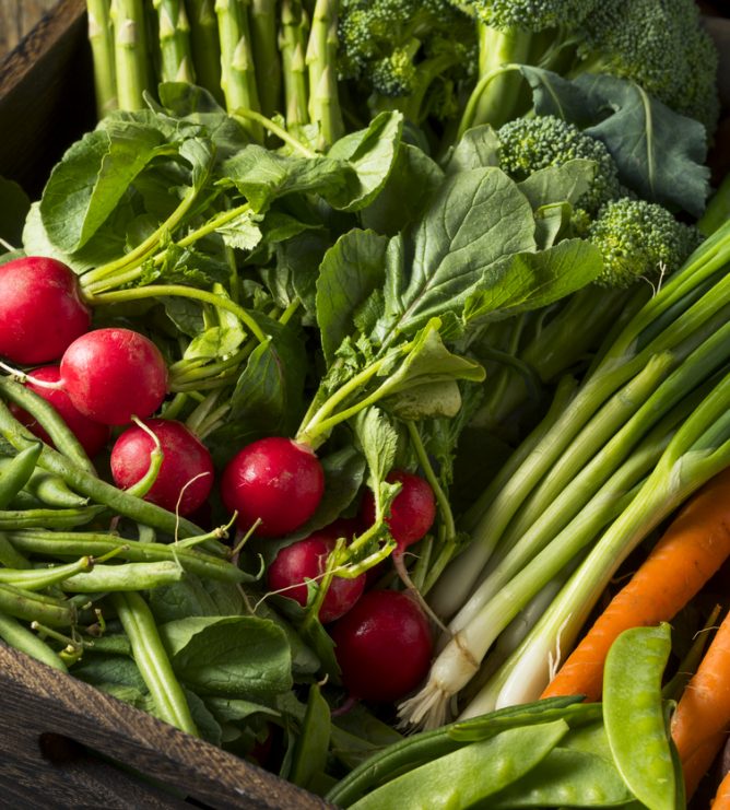 raw organic fresh vegetables