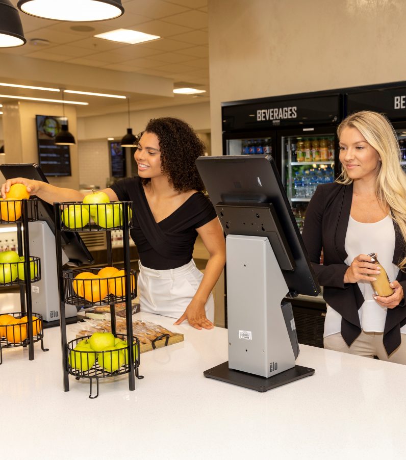 guests smiling at micro market